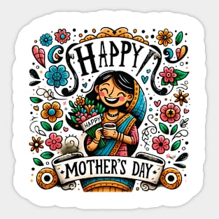 Colorful Mother's Day Celebration - Floral and Vibrant Sticker
